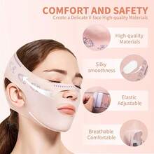 1pc Upgraded Chin Lifting Firming Face Mask - Adjustable Strap, V-Shaped Contour, Reusable, Eliminates Double Chin, V-Line Lifting Slimming Facial Shaper, Comfortable Jawline Shaper - Multicolor - View 9