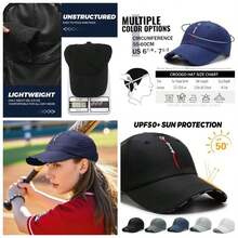 - Gorro deportivo de secado rpido, UPF 50+ bordado, ligero, proteccin, para hombres y mujeres, Cp13 - azul, One Size - inicial - Ver 1