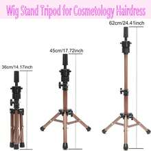 Adjustable Metal 3-Leg Wig Stand, Suitable For Beauty And Hair Training, Mannequin Head Tripod For Wig And Beauty Training Practice - Multicolor - View 14