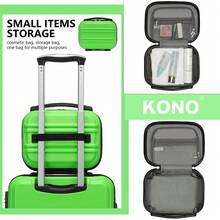 Lightweight 2 Piece Cabin Suitcase Set 20 Inch Carry On Luggage With Vanity Case ABS PC Hard Shell Spinner Wheels TSA Lock YKK Zipper For Travel - Green - View 10