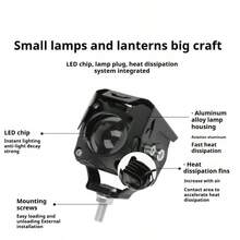 Universal Square LED Auxiliary Lights For Cars Motorcycles SUVs - Mini Cube Super Bright White Yellow Hi/Lo Beam Spot Lights For Enhanced Road Off-Road Lighting - A - View 8