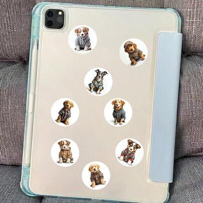 JOERBABU the little kangaroo Bobbie 500pcs/Roll, Cute Puppy Design A And B, Ideal Small Gift. Easter. DIY Stickers. Happy Mother's Day, Suitable For Gift Packaging Decoration, Cup Decoration, Dessert Decoration, Stationery Decoration, Envelope Sealing Stickers And Other Decorative Stickers