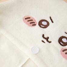 Miniso Chiikawa Series Thickened Antibacterial Cartoon 3D Dry Hair Cap 3D Character Style Thickened Water-Absorbent Material Antibacterial Function Post-Wash Quick Drying Hair Care Cap(1 PC) - White - View 4