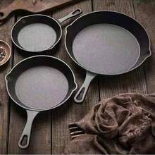 Modern Innovations Mini Black Cast Iron Skillet, Pre-Seasoned, Suitable For Baking Cookies/Brownies Or Cooking Eggs