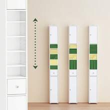 SoBuy 浴室高柜 浴室柜 中密度纤维板材质 (E1) 喷漆 宽高比 约20x180x20cm BZR34 家居浴室装饰 浴室收纳 夏季浴室配件 - 白色 - 查看 6