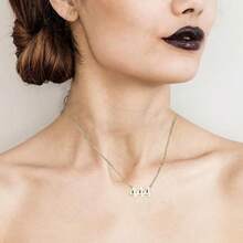 18K Gold Plated Dainty 444 Necklace For WomenAngel Number Necklace 444 Choker Necklace Lucky Number Necklace Custom Y2K Gifts For Women - 如圖 - 查看 6