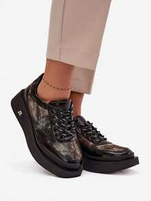 Leather Lace-Up Platform Ankle Boots For Women Artiker 57C2044 Black - Comfortable And Stylish Everyday Boots Black - Black - View 6