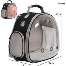 Bearded Dragon Travel Backpack With Harness And Leash Set,Lizard Backpack Travel Carrier,Space Capsule Clear Bubble Window Astronaut Reptile Carrier Backpack, Airline Approved - Black - View 4