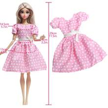 14件套时尚粉色娃娃服装套装，适合11.5英寸女孩娃娃，包括派对礼服、休闲上衣和裤子套装、外套、亮片连衣裙、日常连衣裙、鞋子、包包和衣架，生日礼物、圣诞节礼物、娃娃换装游戏玩具（不含娃娃） - 粉色 - 查看 8