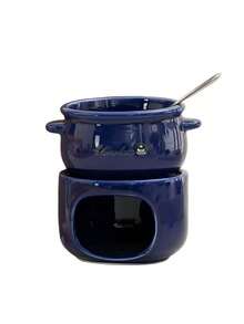 1 Set Ceramic Chocolate Melting Oven, Cheese/Ice Cream Mini Hot Pot Baking DIY Kit, Ceramic Butter Warmer Set, Designed For Cheese/Chocolate/Caramel Cooking - Multicolor - View 13