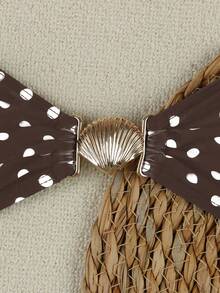 Summer New Arrivals For Women: European And American, Sexy, Casual, Polka-Dot, Strapless, Beach Vacation, Bikini Swimsuit. - Brown - View 5