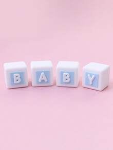 1件裝嬰兒1歲生日蛋糕裝飾插牌，熊彩虹雲朵字母積木樹脂裝飾，甜美風格，適用於嬰兒洗禮與1歲生日派對蛋糕裝飾 - 多色 - 查看 13