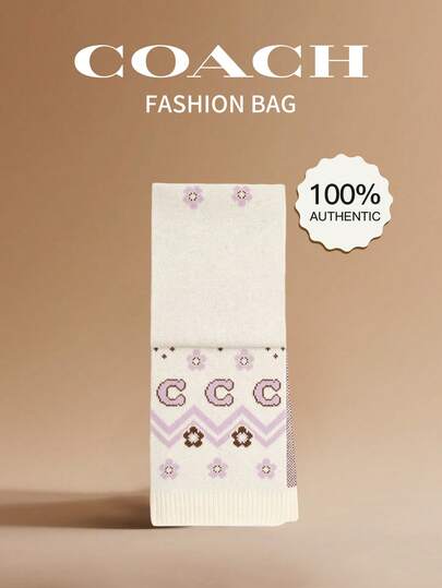 Coach Plaid Scarf for Women Fall Winter Pashmina Scarves Wraps for Cold Weather Warm Large