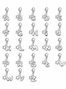 Bubble Cute Bag Pendant -Paired With Hollowed Out Star Accessories, Shining Letters A-Z, Shiny Alloy Bag And Backpack Pendant - Perfect Gift For Birthdays And Special Occasions, Headphone Pendant, Keychain Ring Bag Backpack Pendant, Car Pendant Women And Girls Gifts, Wallet And Handbag Accessories. Mother's Day Gifts, Valentine's Day Gifts - Multicolor - View 2