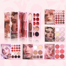 粉色五层彩妆盘，终极多功能彩妆盘，包含眼影、腮红、修容膏、眉粉和唇膏，专业彩妆套装，女士礼物 - 彩色 - 查看 3