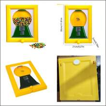 Un dispensador de caramelos de color rosa, amarillo y azul, un regalo de Navidad y Halloween DIY, un marco de fotos decorativo moderno y de lujo, adecuado para la decoración del hogar, la sala de estar, el dormitorio, la oficina, el escritorio o la pared - Multicolor - Ver 4