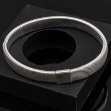 1pc/2pcs/4pcs Metal Spring Elastic Arm Band, Non-Slip Shirt Sleeve Holder, Clothing Decor Cuff Strap, Unisex - Gold/Silver/Black - Multicolor - View 4