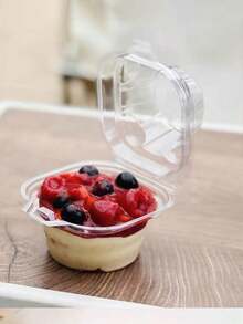 20个装奶油草莓提拉米苏慕斯蛋糕盒，迷你甜点一次性单份包装杯 - 白色 - 查看 4