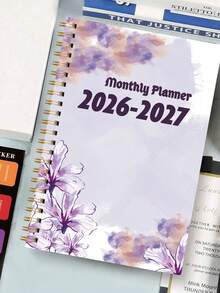 BUBU 24-Month Calendar Planner, A5 Minimal Monthly Planner From January 2026 To December 2027, Spiral Student Journal 2026 Planner For Back To School Supplies Office Supplies - Multicolor - View 2