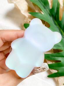 1个可爱3D彩色磨砂小熊造型手机支架，带可折叠指环和弹性指套，兼容所有手机/平板电脑，包括和安卓手机，生日礼物，送给家人、朋友的礼物，生日推拉式手机支架，手机配件 - 彩色 - 查看 10