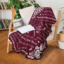 Give Me The Most Beautiful Gift For My Mom - A Blanket, With A Retro And Warm Style,Super Soft Flannel Printed  Blanket,As Birthday Gifts, Family, Wedding, Souvenir Blankets, Polyester Blankets Suitable For All Seasons, Washable, Machine Washable, Lightweight, Breathable, Comfortable, Warm, Unique, 280gsm For Him, Her Personalized Ideal Gifts For Her, Perfect Nap, Camping, Travel, Home, Daily Life, Office Decoration, Birthday, Anniversary, Valentine's Day, Thanksgiving, Christmas, Halloween, Mother's Day, Wedding, New Year Gifts ,Sofa,Bed,Car,Bedroom,Living Room,Office,  Outdoor Camping, Beach,Wall Decoration - 多色16 - 查看 4