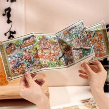 大型3D立体卷轴风景贴纸，沉浸式手工场景PET贴纸，可用于装饰水杯、手机壳、文具等。 - 捲軸造景貼紙 - 查看 2