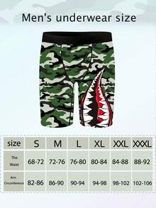 4pcs Men's Printed Soft Breathable Polyester Knit Fabric Elastic Waist Casual Boxer Briefs - Multicolor - View 9