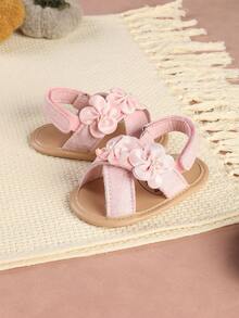 Summer Infant New Breathable Anti-Slip Princess Style Fashion Soft Bottom Toddler Shoes, 0-1 Years Old - Pink - View 5