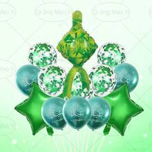 13pcs Eid Mubarak Ramadan Decorations, Including Stars, Moons, Sequins, Lanterns, Suitable For Ramadan Kareem, Eid Al-Fitr, Blessing Ramadan Decorations, Green Ramadan Decor, Surprise Gift For Family - Green - View 4