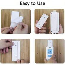 Kit com 5 ou 3 unidades de almofadas autoadesivas sem furos - Suporte autoadesivo para plugues de computador, suporte para régua de energia e organizador de cabos de parede na cor branca. - Branco - Ver 4