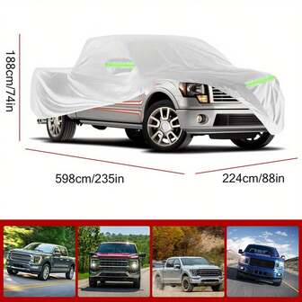 F150 Truck Cover - Highly Durable All-Weather Protection | Reflective, UV/Snow/Dust Resistant, Fits Most Pickups