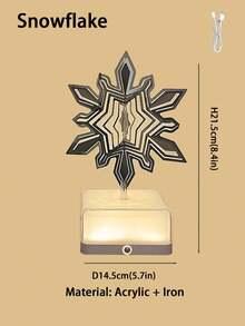 1pc 3D Rotating Atmosphere Light - 16 RGB Colors, USB Rechargeable, Touch Dimming, Creates Enchanting Visual Effects For Bedroom, Bar Or Coffee Table - Multicolor - View 17