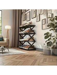 4-Tier Metal Shoe Rack | Space Saving, Easy Assembly | Suitable For Home, Apartment, Entryway, Bedroom, Dorm Storage, Can Be Used For Small Closet Organization, Hallway And Corridor, Multi-Pair Shoe Organizer, Sturdy Frame, Neat Display, Small Footprint, Ideal For Tight Spaces, Quick Installation, Great Gift For Back To School, Holiday Gatherings, Christmas And Thanksgiving Hosting, Perfect For Seasonal Closet Organization, Holds Up To 15 Pairs Of Shoes - Multicolor - View 7