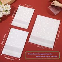 100 كيس ذاتي اللصق للبسكويت، أكياس بلاستيكية DIY للحلوى، أكياس هدايا زخرفية، أكياس تغليف السيلوفان للحلوى والمعجنات، أكياس هدايا لحفلات عيد الميلاد والأعراس والمناسبات الخاصة - متعدد الألوان - مشاهدة 19