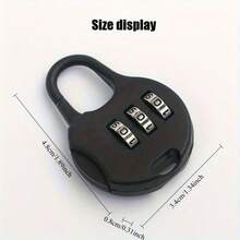 4 Heavy-Duty Mini Locks With Combination Knobs And Key Entry, Heavy-Duty Plastic Structure, Anti-Theft Safety Lock, Suitable For Luggage, Drawers, Boxes, Backpacks, Laptops, Bags, Multiple Colors,Padlock,Holiday Essential,Locks - Multicolor - View 4