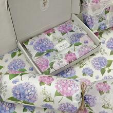 10/20张双色绣球花图案薄纸，节日礼品包装纸，适用于衣物防潮、葡萄酒包装、礼盒填充、易碎物品保护、生日装饰、情人节装饰 - 彩色 - 查看 2