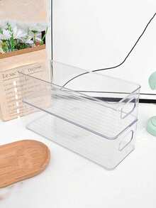1pc PET Food Storage Box, Minimalist Clear Food Storage Box For Home - Clear - View 6