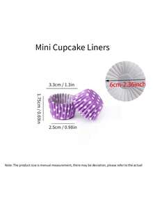 1000pcs Assorted Color Polka Dot Mini Cupcake Liners, 0.98 Inch Non-Stick Heat Resistant Baking Cups, Essential For Birthday, Holiday, Graduation Party Themes - Kitchen Baking Supplies - Multicolor - View 3