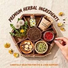 Chrysanthemum Honeysuckle Tea, Supports Liver And Kidney Health (Honeysuckle, Chrysanthemum, Cassia Seed, Burdock Root, Orange Peel, Wolfberry, Gardenia, Licorice, Dandelion, Mulberry Leaf) 10 In 1 Herbal Tea Health Tea, Family Pack - 彩色 - 查看 2