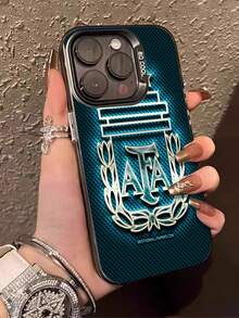 Estampado 2D plano Funda de teléfono AFA diseño escudo nacional con relieve metálico, protección anti-golpes, color turquesa brillante para móviles modernos Cubierta de teléfono de colores mixtos con estampado completo para 17 PRO MAX/17 AIR/15 ProMax/16 PROMAX/Galaxy S22/S23/S24/S23 Plus/S24 Ultra/S25/A15/A33/A23, cubierta de Halloween, estética de cubiertas, cubierta 2D plana, cubierta vintage, cubierta de collage, cubierta de moda, cubierta con flores, cubierta cool, cubierta adorable, diseño de impresión UV, seguidores de , amantes de la moda - Color mixto 1 - Ver 5