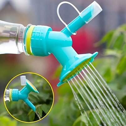 1/4pcs 2-In-1 Spray Watering Nozzle, Adjustable Mist Sprayer Head Fits Beverage Bottles, Durable Plastic Water Saving Gardening Tool For Indoor/Outdoor Potted Plants & Flowers