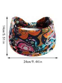 Bộ 3 băng đô co giãn thắt nút họa tiết Paisley cổ điển, phụ kiện tóc đa năng phong cách Boho cho nữ, thích hợp cho yoga, thể thao. - Nhiều màu - Xem 6