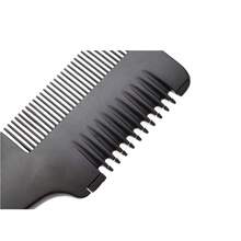 1PC Double-Sided Hair Styling Comb With Razor – Thinning & Cutting Tool For Salon & Home, Perfect Hairdressing Accessory, Perfect For Self-Use & Gifting - Black - View 5