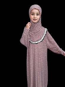 Stretchy And Comfortable Plum Blossom & Ditsy Floral Pattern Headwrap For Girls, Teens And Girl, Wide Hem Design Suitable For Daily Wear And Home Use - Pink - View 4