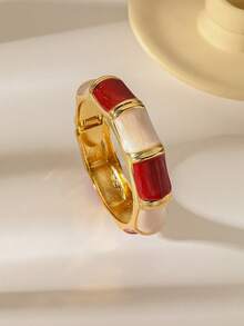 1pc Bohemian Style Beach Vacation Bracelet, Enamel Colorful Bangle Cuff Bracelet For Women, Retro Fashionable Colorful Charm Jewelry, Daily Party And Holiday Accessory