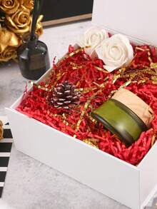 Extra-Large Gift Box, Large White Magnetic Gift Box With Magnetic Lid, Lidded, Suitable For Gifts, Bridesmaid Proposal Boxes, Clothing, And Oversized Presents - White - View 3