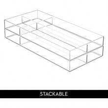 40850 Clarity Cosmetic Drawer Organizer Vanity Cabinet to Hold, Products, 8x 16x 2 - 4 compartimentos - Ver 6