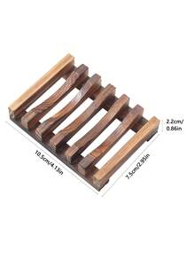 1 set de 1/2 porte-savon de douche en bois, porte-savon autoportant et égouttoir pour savon de bain, plateau pour savons maison et naturels, accessoires de salle de bain - Multicolore - Voir 8