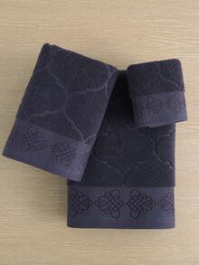 QIBHI 3/1 pezzo(i) Asciugamano in spugna di colore unito/Asciugamano viso/Asciugamano da bagno, morbido e assorbente, adatto per bagno, hotel, palestra, viaggio, regalo, salone, sport, esterno, spiaggia, scuola, ritorno a scuola, accessori da viaggio, essenziali per la casa - Grigio Scuro - Visualizzare 6