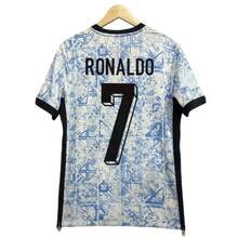 24-25 Season Footbal White And Blue/Ronaldo/NO.7/Home And Away / FanEdition /Football Kit - 藍色 - 查看 1